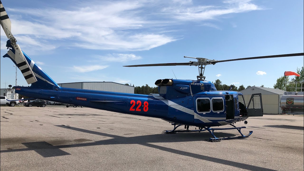 Bell 212 Twin Huey Coming In To Land