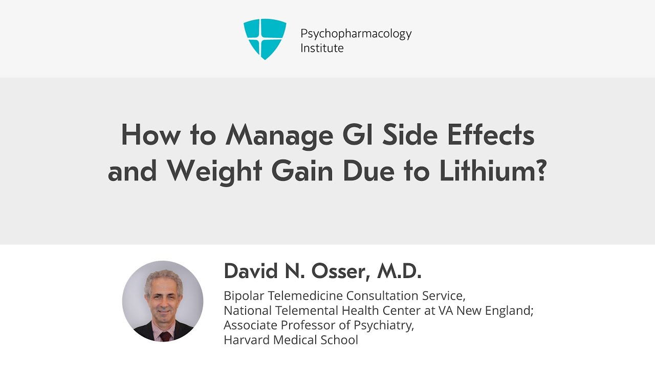 How to Manage GI Side Effects and Weight Gain Due to Lithium?