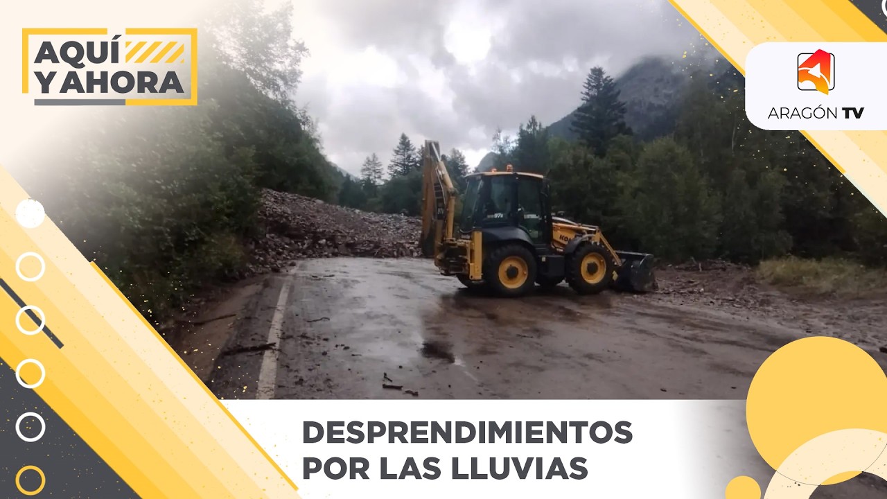 Desprendimientos en Borau por las lluvias