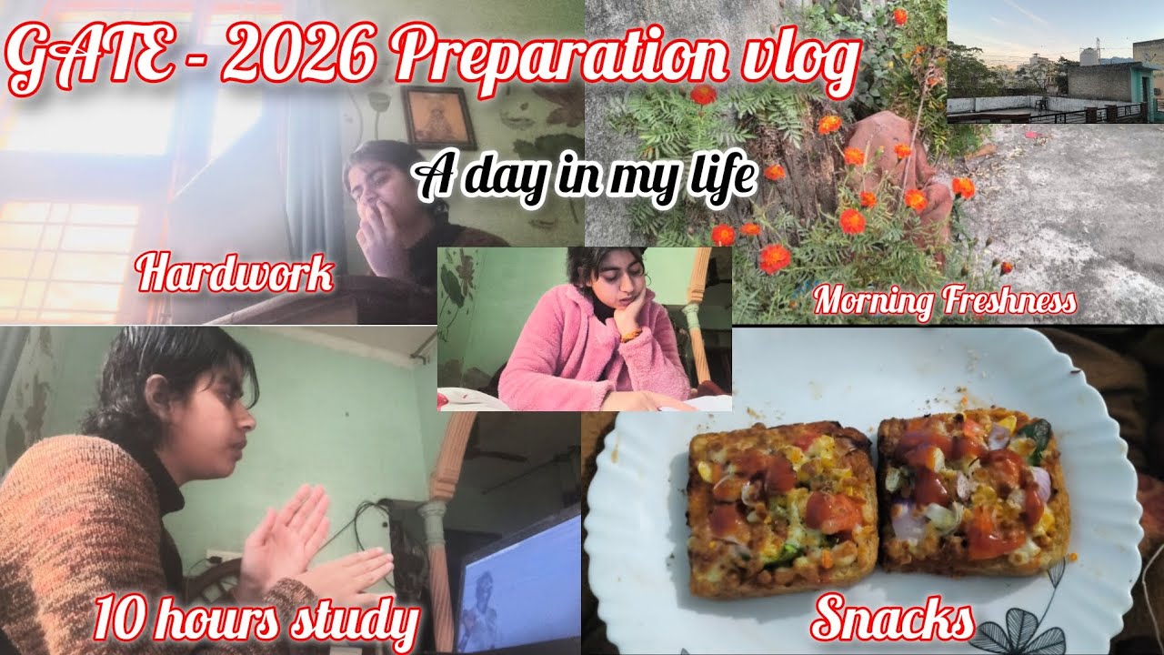 GATE -2026 vlog / A productive day in my life / Revision and Practice /#study #vlog #gate2026 #work 