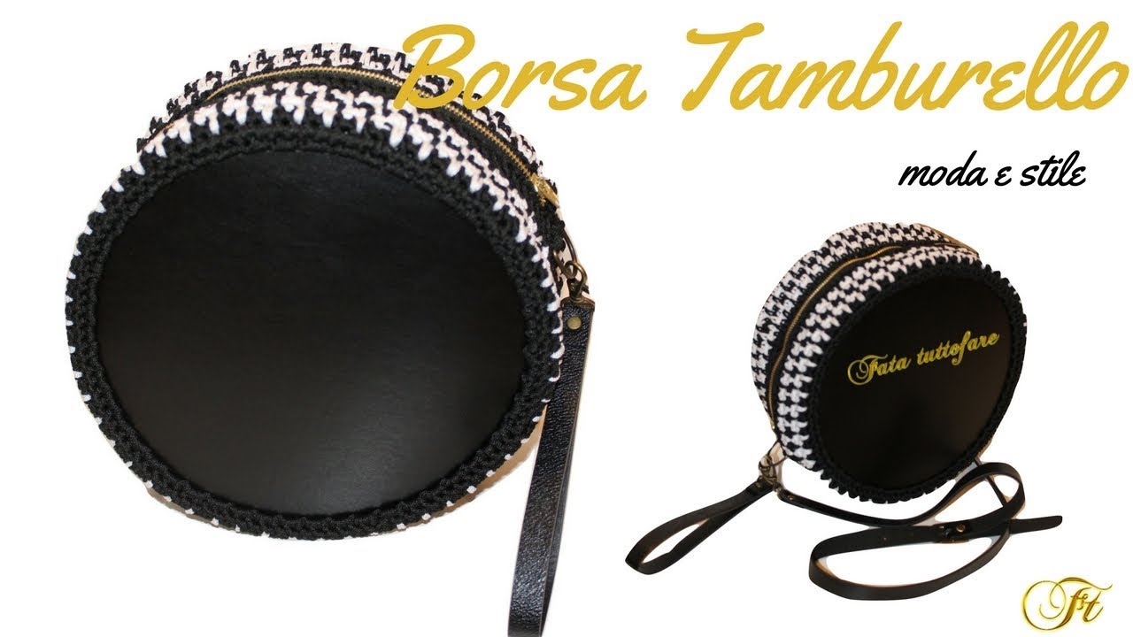 TUTORIAL: borsa tamburello/tambourine bag/ crochet bag***lafatatuttofare***