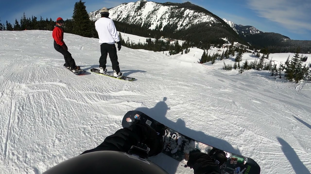 Stevens Pass Terrain Park jumps Top to Bottom