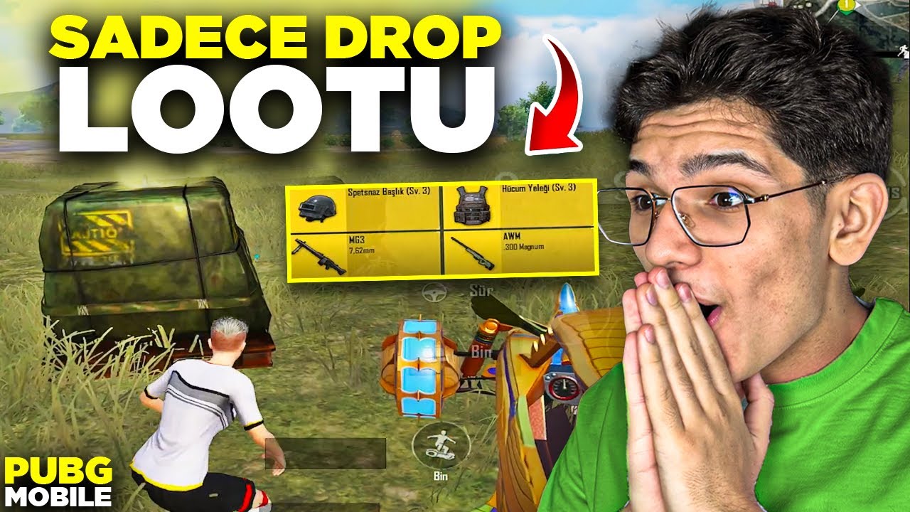 SADECE DROP LOOTU İLE WİN ALMA CHALLENGE ! ÇOK ZOR - PUBG MOBİLE
