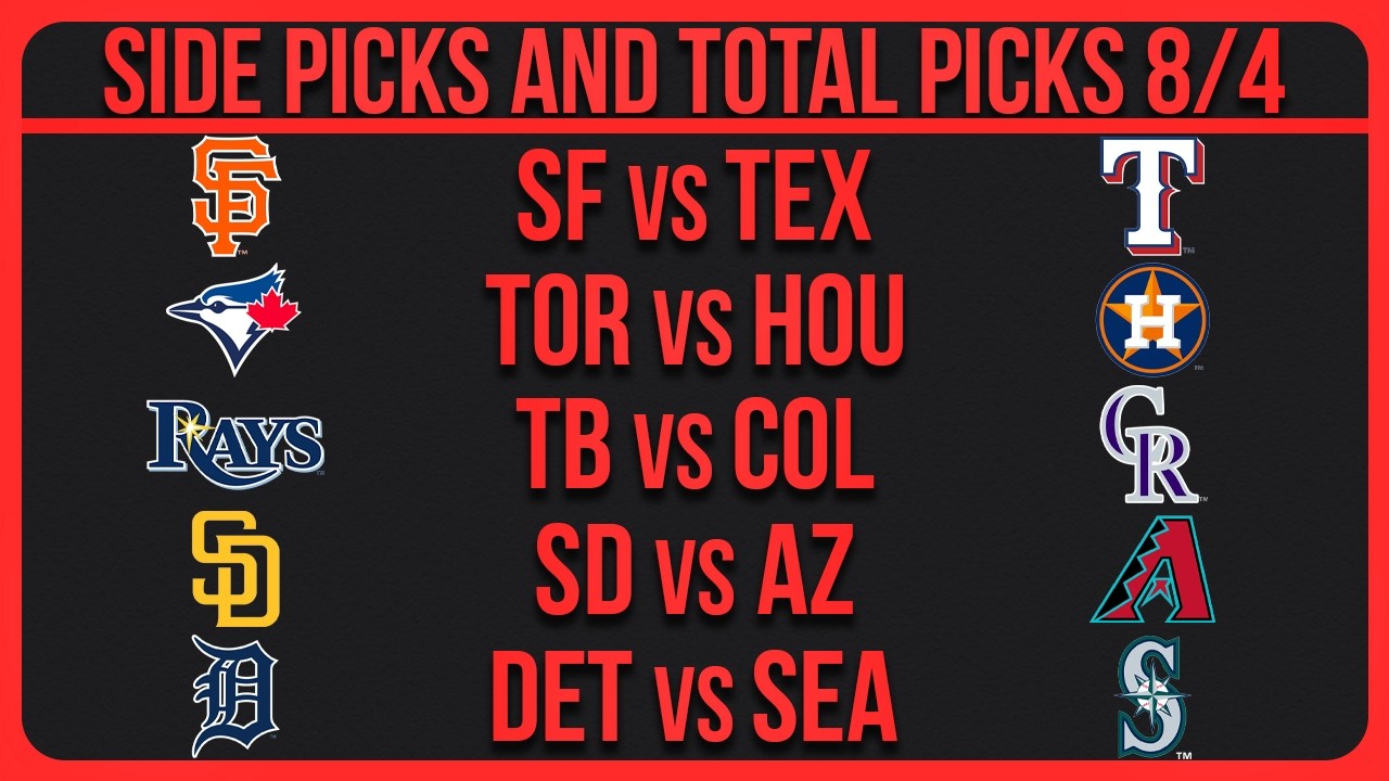 MLB Picks Today Tuesday 8/4/26 MLB Picks & Predictions Today (3/3)