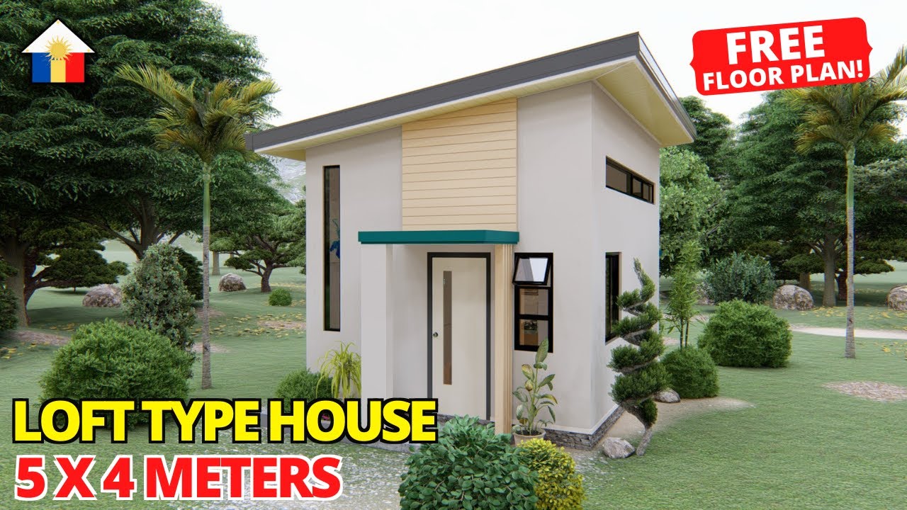LOFT TYPE HOUSE DESIGN 5X4 METERS (20 SQM)