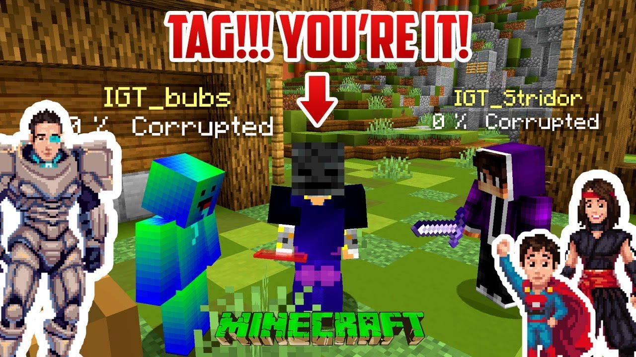 Minecraft: LET'S PLAY TAG! YOU'RE IT