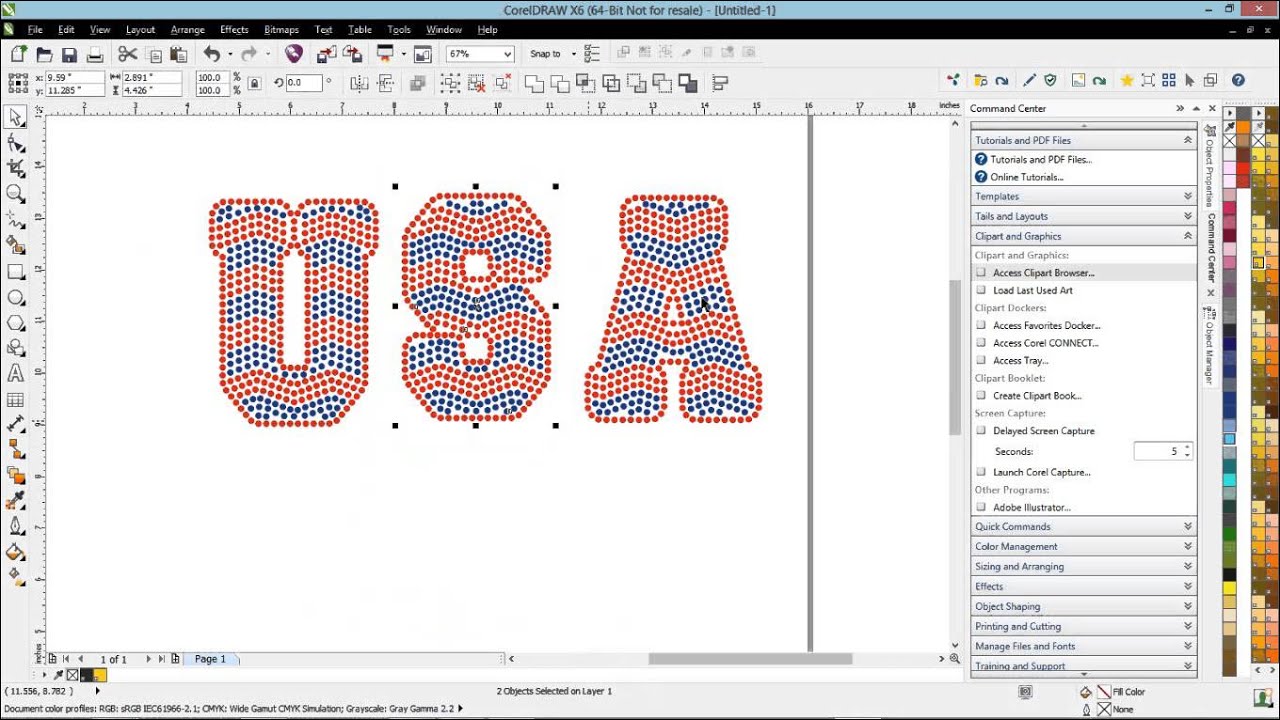 Editing a Rhinestone Alphabet in CorelDRAW