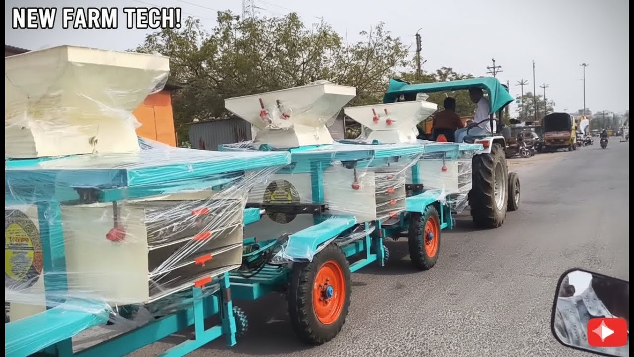 Tractor mounted Multi grain/seed wheat cleaning, sorting, separator machine with grader | Dwarkamai