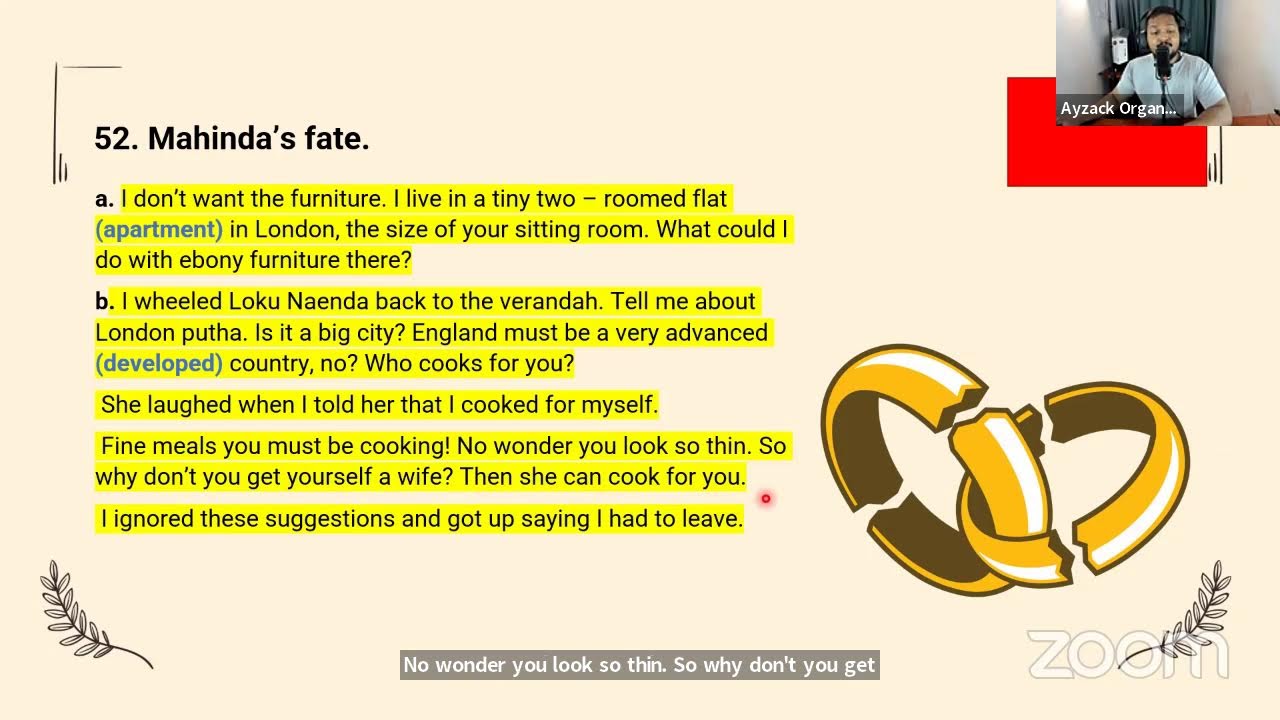 Action and Reaction Short Story Full Lecture | GCE AL (Arts) - English Literature (subject 73)
