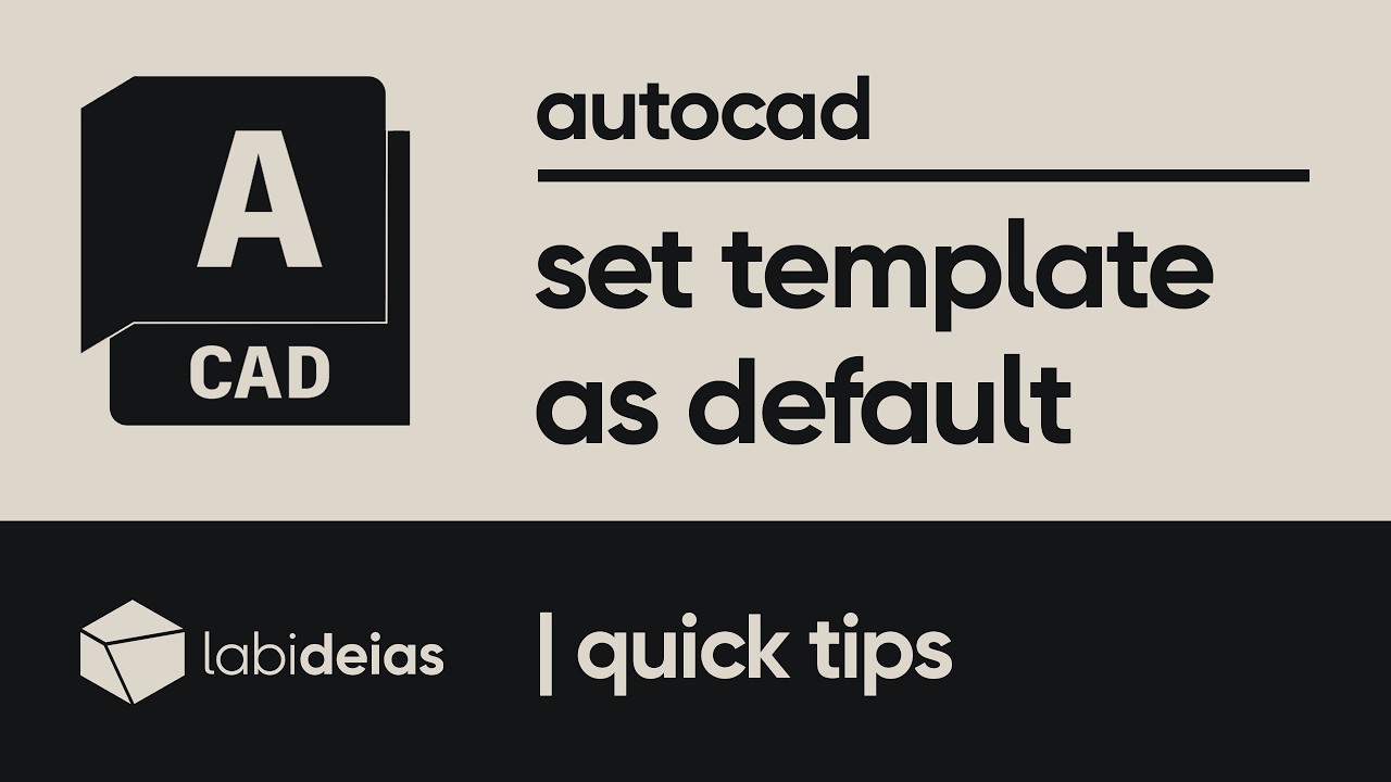 autocad | how to set your template as the default file