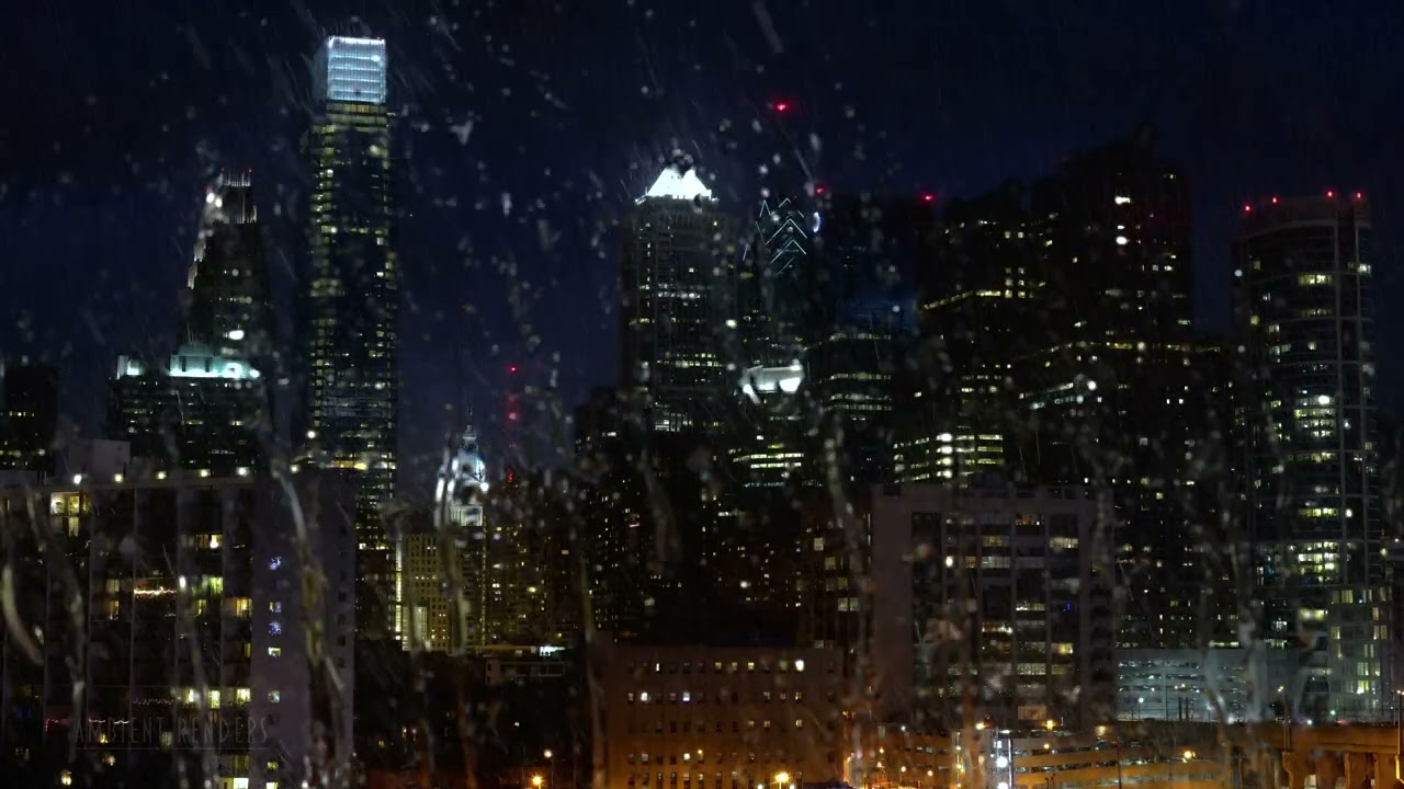 Philadelphia | Rain Sounds For Sleeping | Virtual Window | Rain On Window | 8hrs