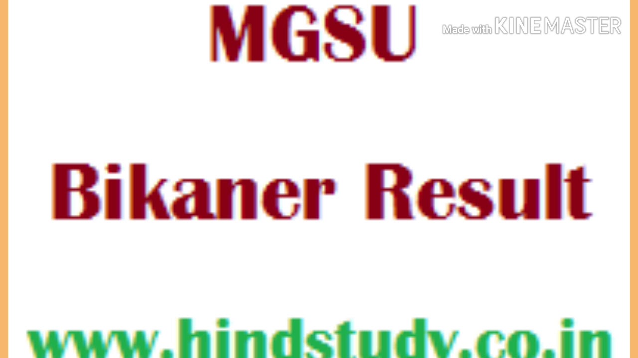 Ba part 2 year Result 2019* MGSU RESULT 2019