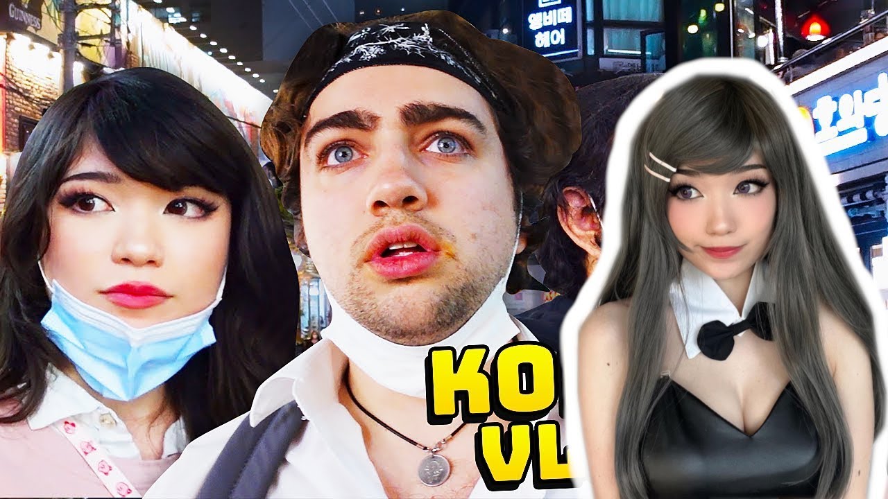 Emiru Reacts to Mizkif in Korea Vlog 1