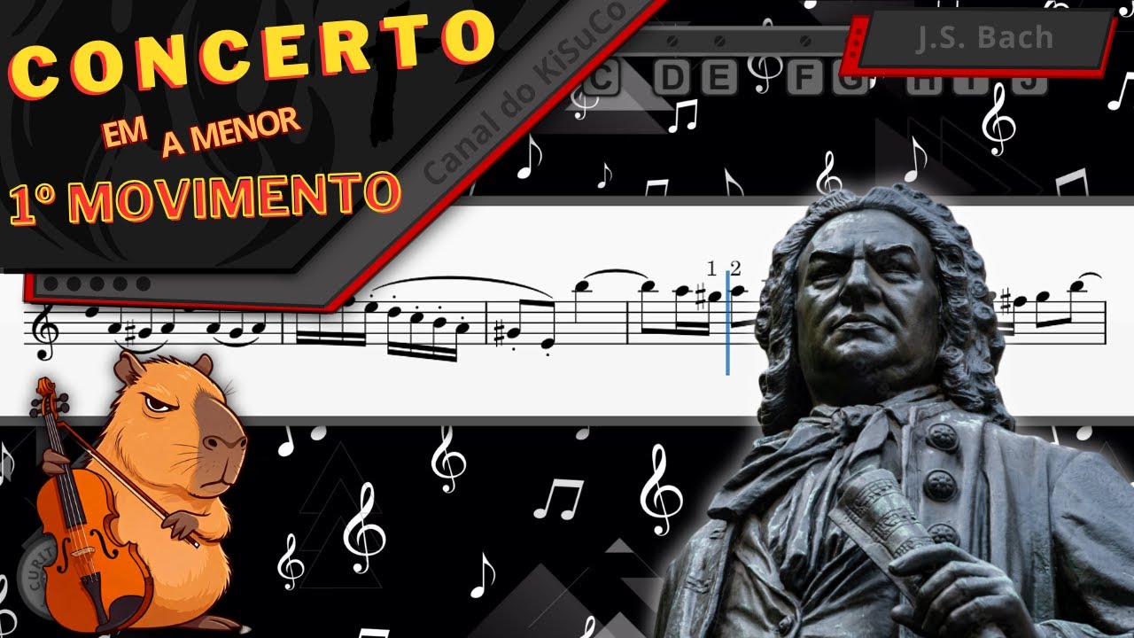 PARTITURA COMPLETA - Concerto A Menor / Bach (Primeiro Movimento)