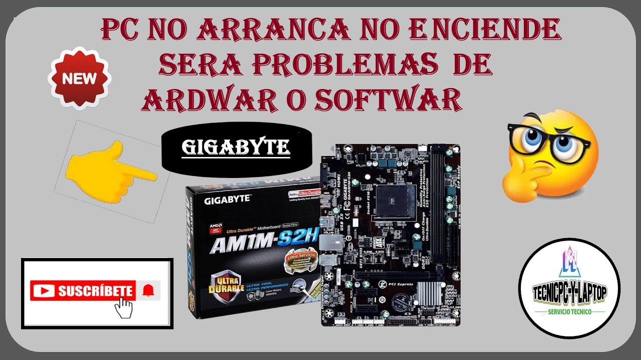 ✔️😎👉PC NO ARRANCA NO ENCIENDE SERA PROBLEMAS DE HARDWARE O SOFTWARE (GA-AM1M-S2H) #computerhardware
