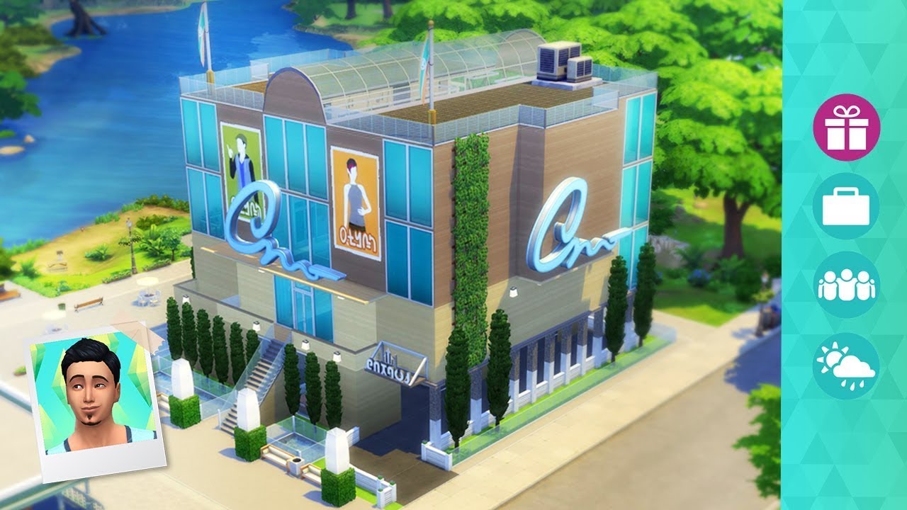 A Mini MALL for Willow Creek! Sims 4 Build Tour (No CC or Mods)