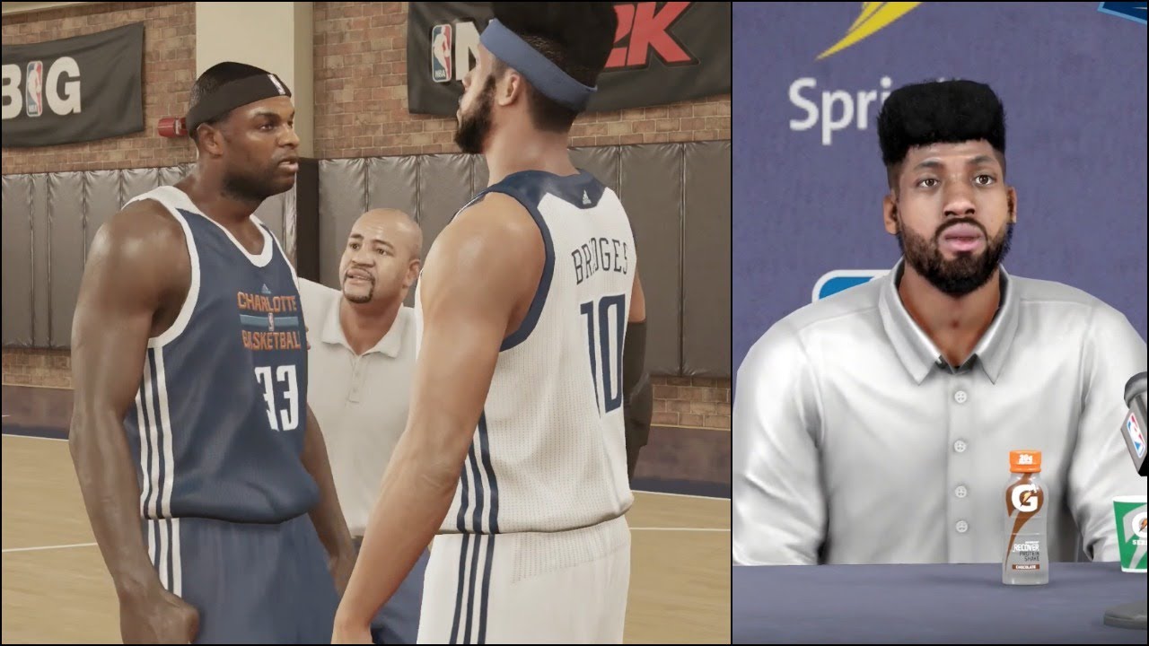 NBA 2k14 MyCAREER PS4 Gameplay - Bridges Fighting in Practice | 40 + Points Beasting