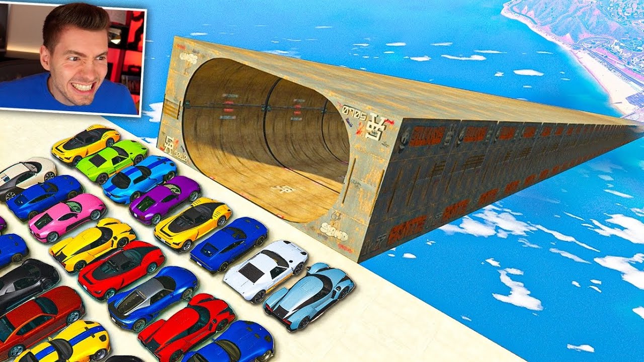 GTA V Online: corrida dentro do T&Uacute;NEL DE SKATE GIGANTE! (VAI E VOLTA)