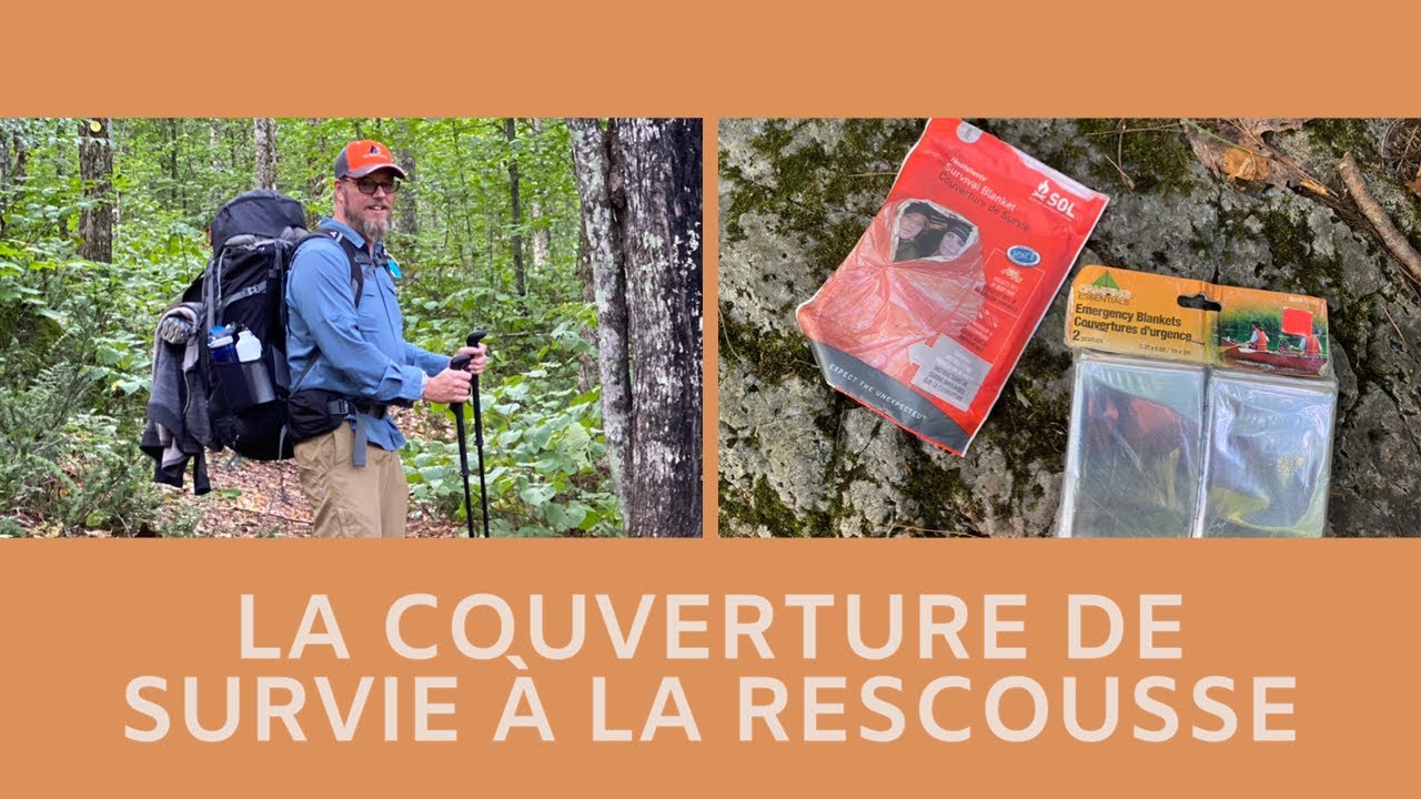 Courverture de survie à la rescousse d'une randonneuse