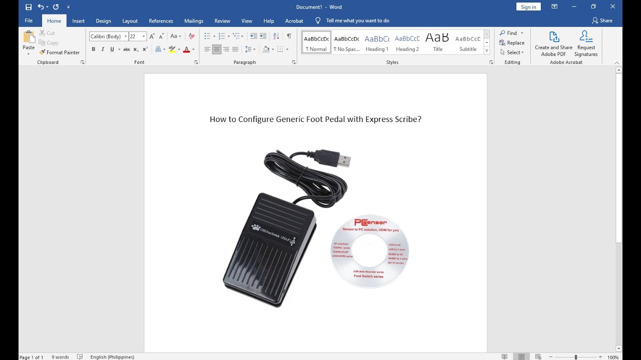 How to Configure Generic Foot Pedal with Express Scribe