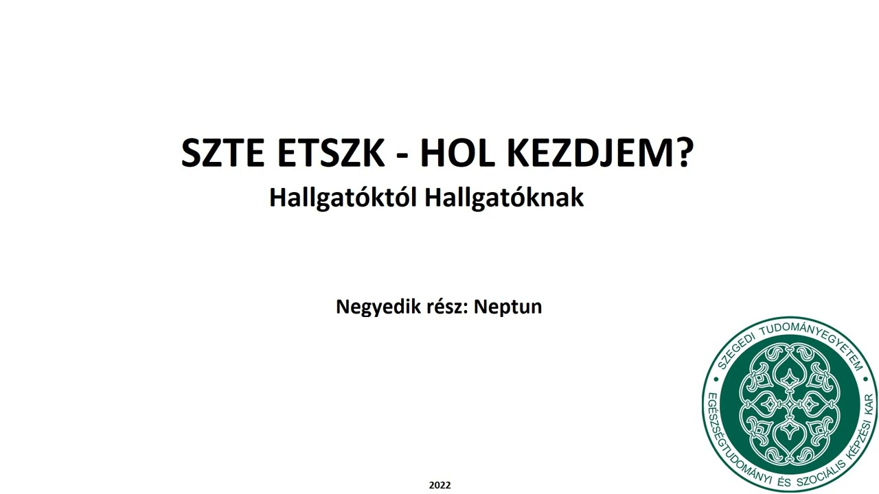 Hallgatóktól hallgatóknak - 4.rész: Neptun