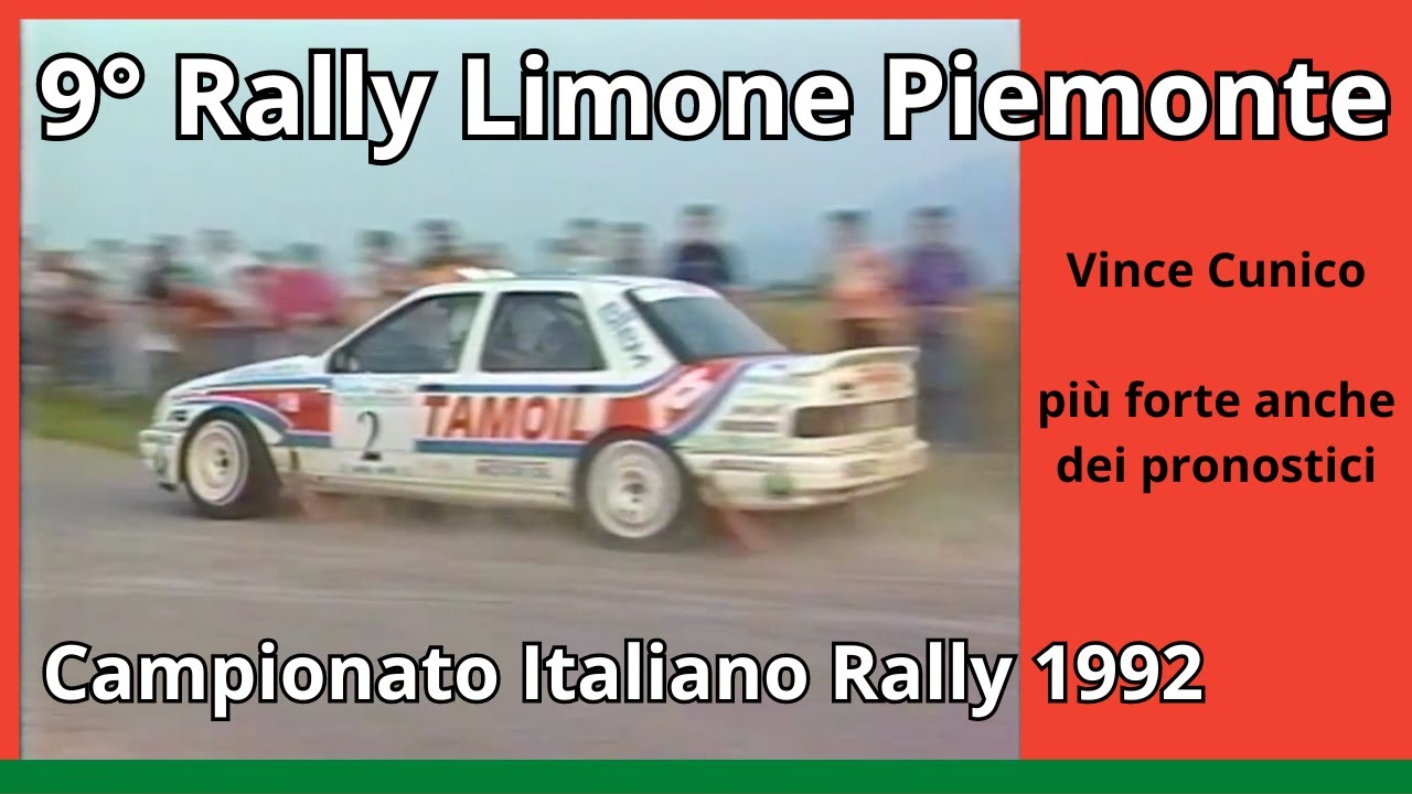 9° Rally Limone Piemonte 1992 Cunico contro il pronostico