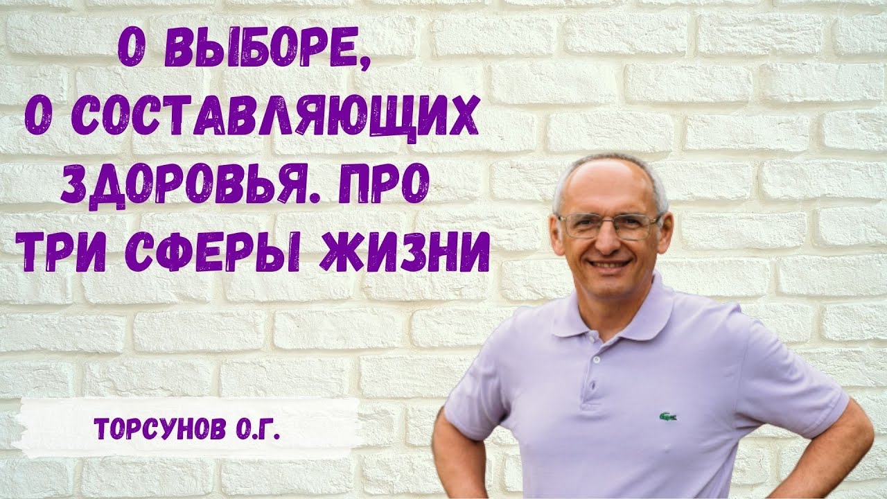 Торсунов О.Г.  О выборе, о составляющих здоровья  Про три сферы жизни