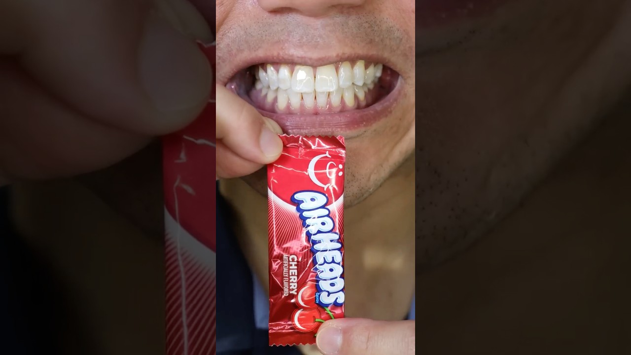 ASMR | Airheads Candy Cherry Flavor #DoctorTristanPeh #ASMR #Shorts #Airheads