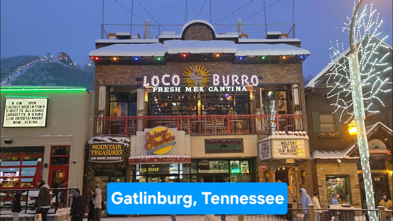 Loco Burro Mexican Restaurant - Snowy Day In Gatlinburg, TN