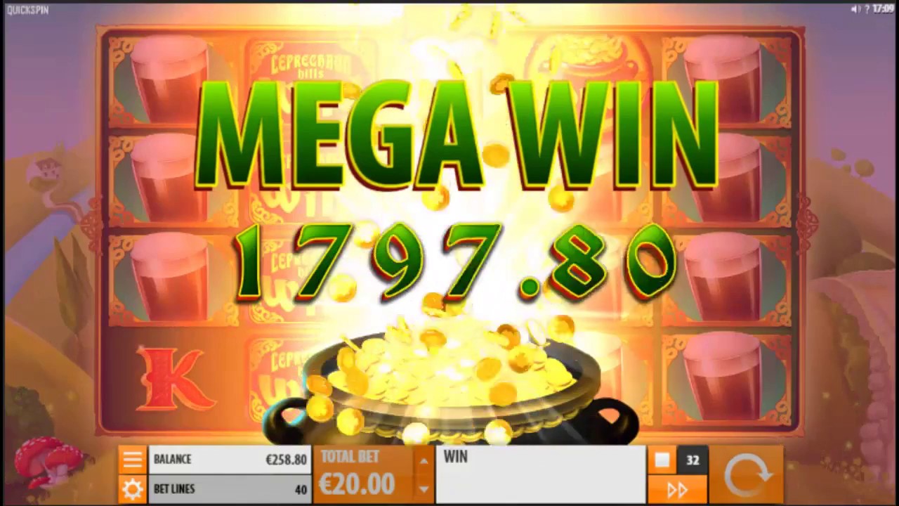MEGA BIG WIN On Leprechaun Hills Slot Machine