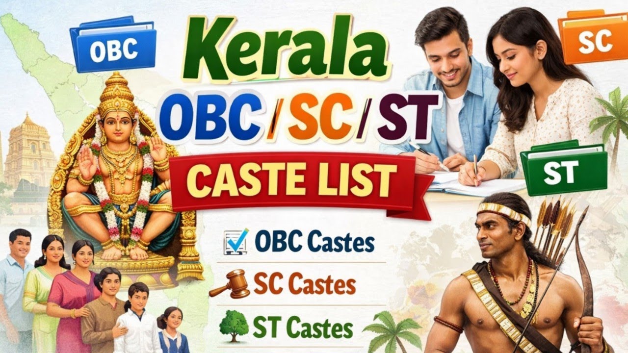 Kerala caste list | kerala obc sc st Caste list 