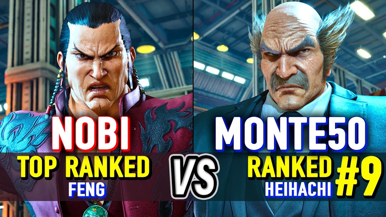 T8 🔥 NOBI (TOP Ranked Feng) vs MONTE50 (#9 Ranked Heihachi) 🔥 Tekken 8 High Level Gameplay