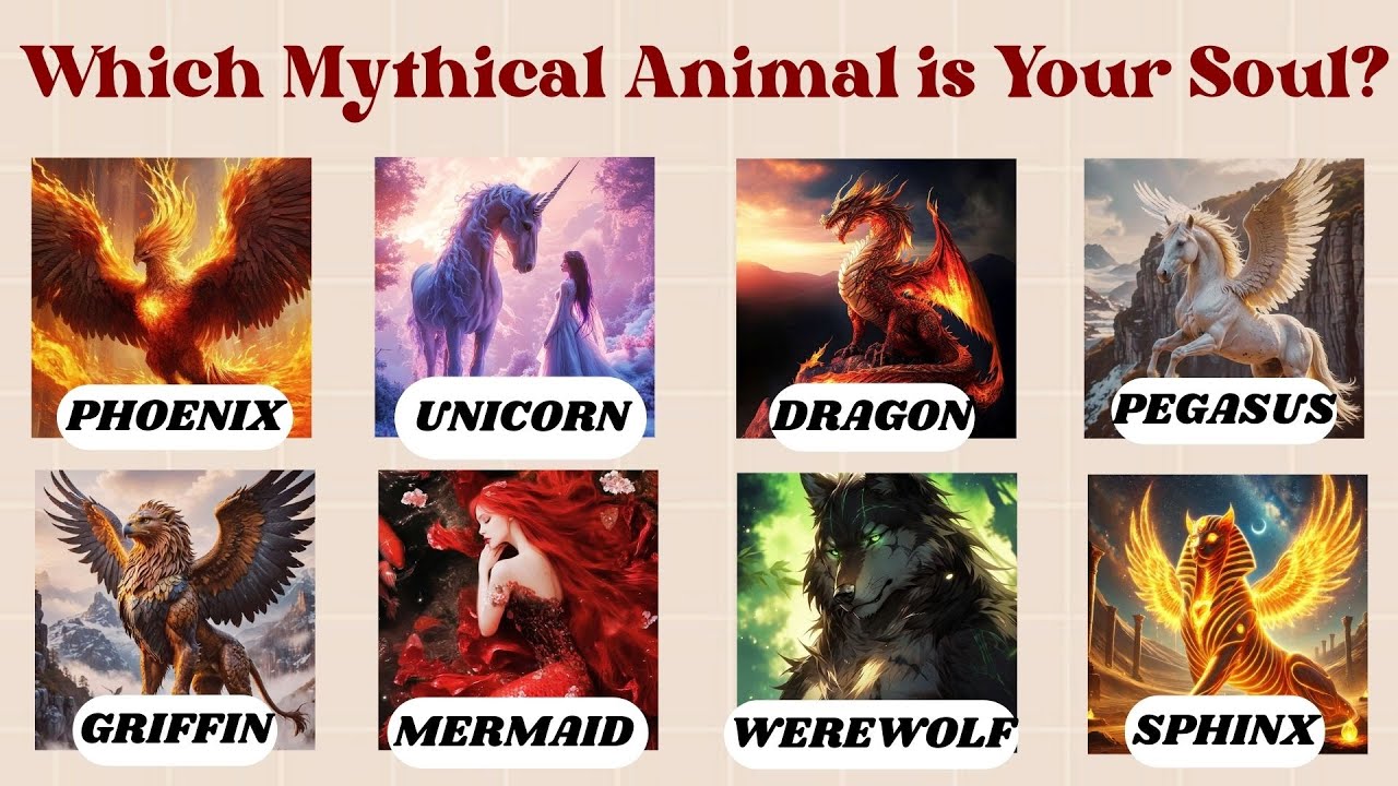 Which Mythical Animal is Your Soul? 🐉🦄🔥 | Fun Personality Quiz Game |  @quizgalaxtopia