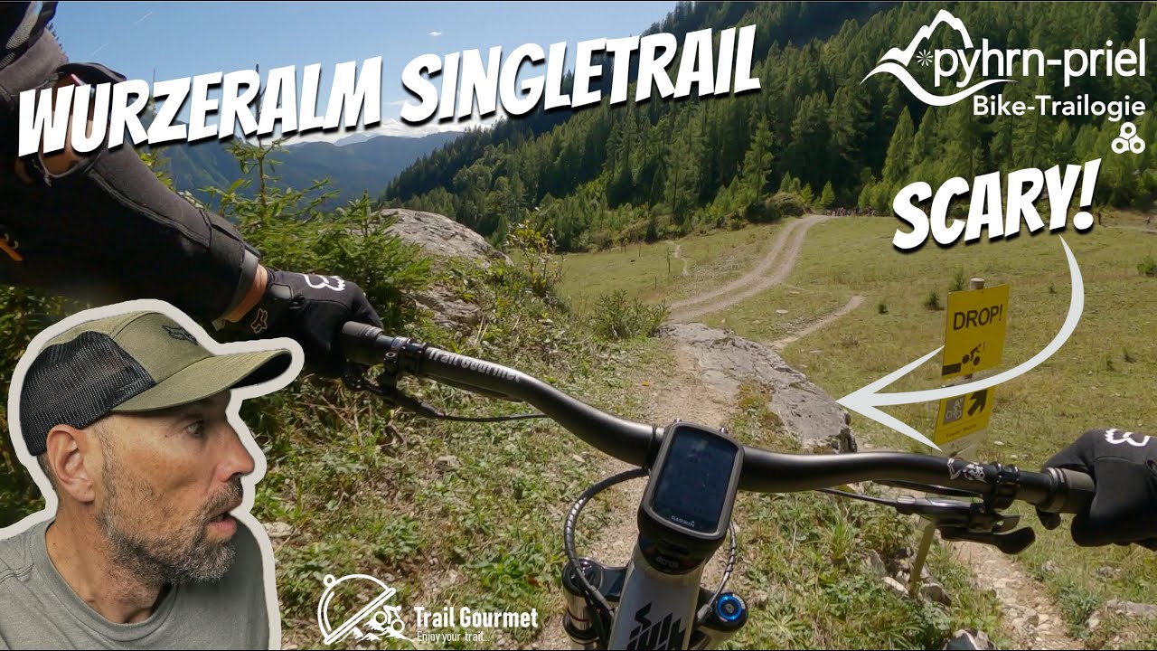 Singletrail Wurzeralm | Huge natural stone drop, very scary! Overshot it! | Propain Spindrift