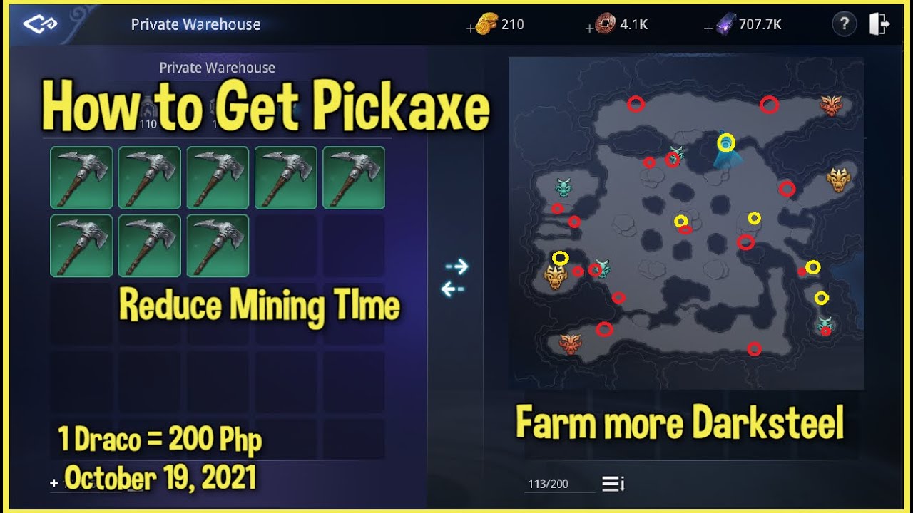 Mir4 Farming Darksteel and How to Get Pickaxe ( Tagalog )