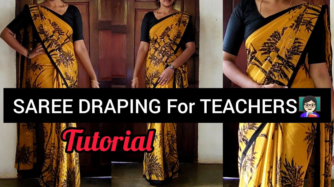 HOW TO DRAPE SAREE FOR TEACHERS | Teachers, Office, BEd Students Draping | Saree Draping Tutorial