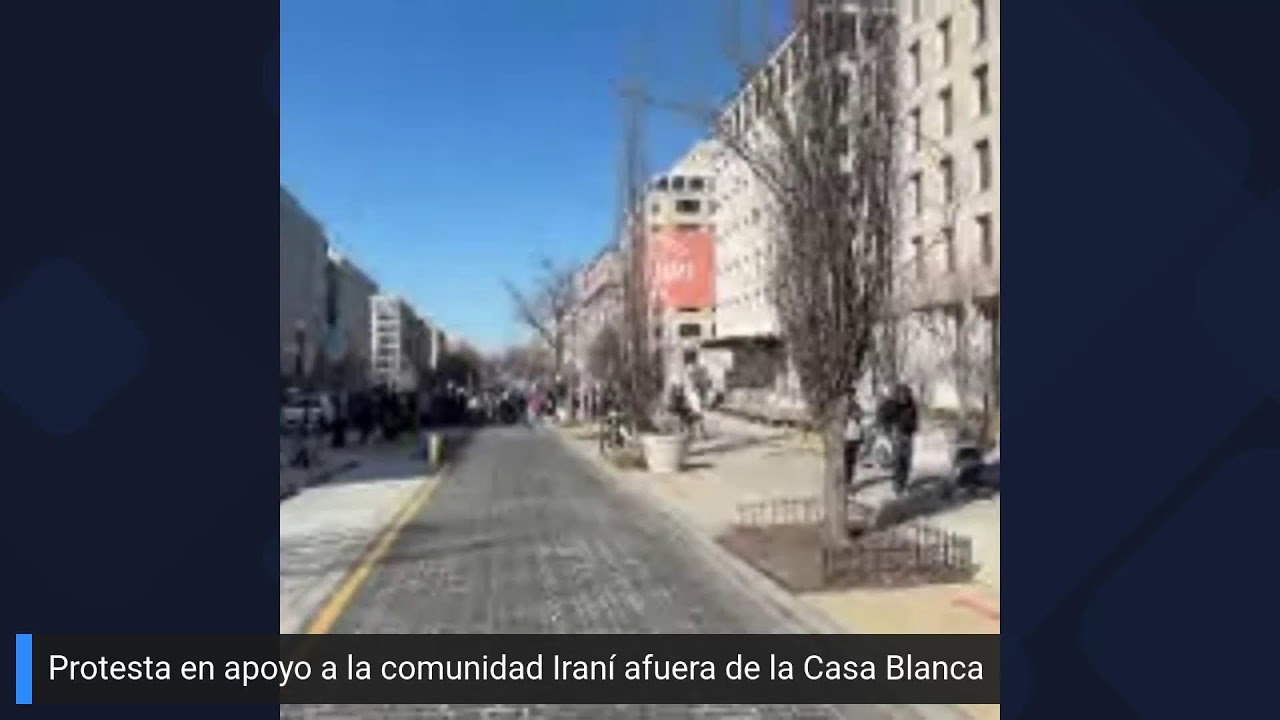 Protesta en apoyo a Irán afuera de la Casa Blanca