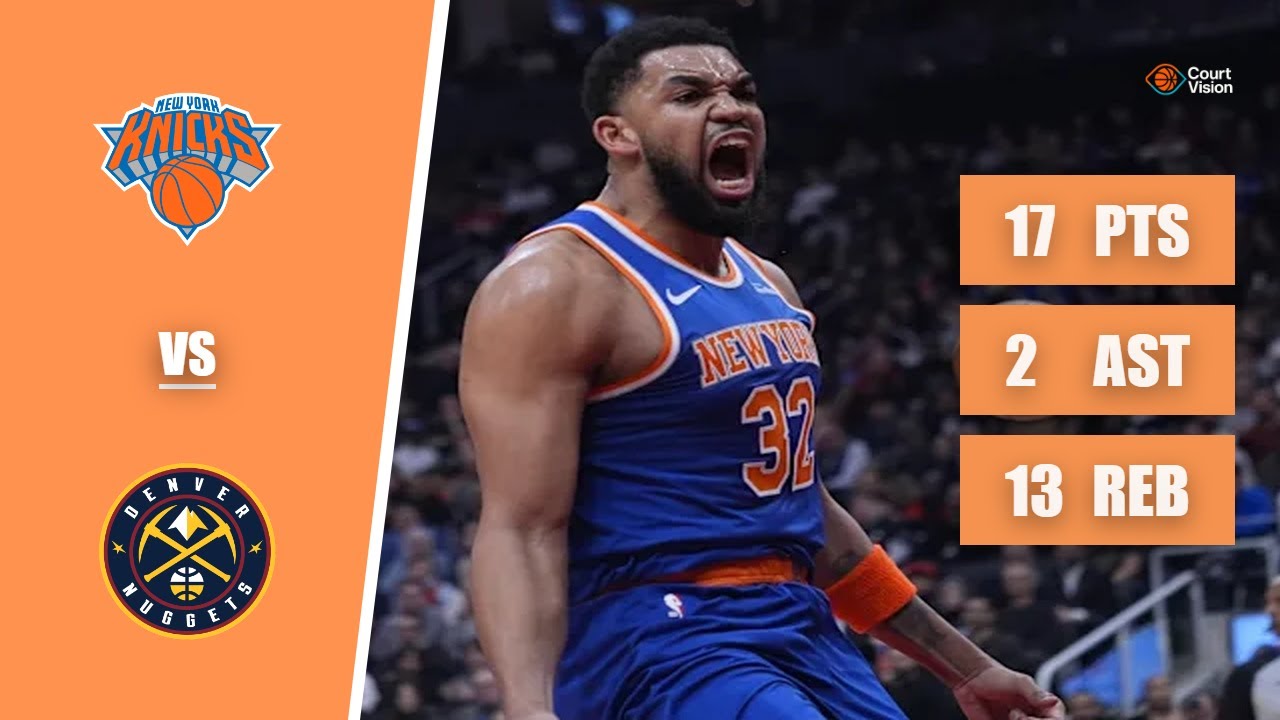 Karl-Anthony Towns &ndash; 17 ta&scaron;kų, 13 atkovotų kamuolių, 2 rezultatyvūs perdavimai prie&scaron; &bdquo;Nuggets&ldquo; &ndash; 2025&ndash;2026 m. reguliarusis sezonas
