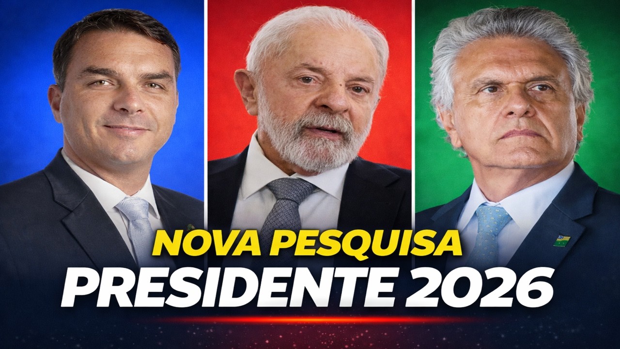 NOVA PESQUISA PRESIDENTE 2026: Lula x Fl&aacute;vio Bolsonaro &mdash; Veja Quem Lidera