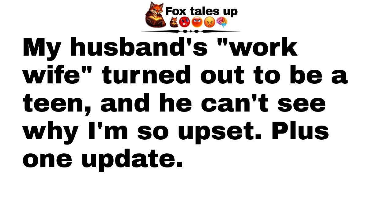 My husband's "work wife" turned out to be a teen, and he can't see why I'm so upset. Plus one...