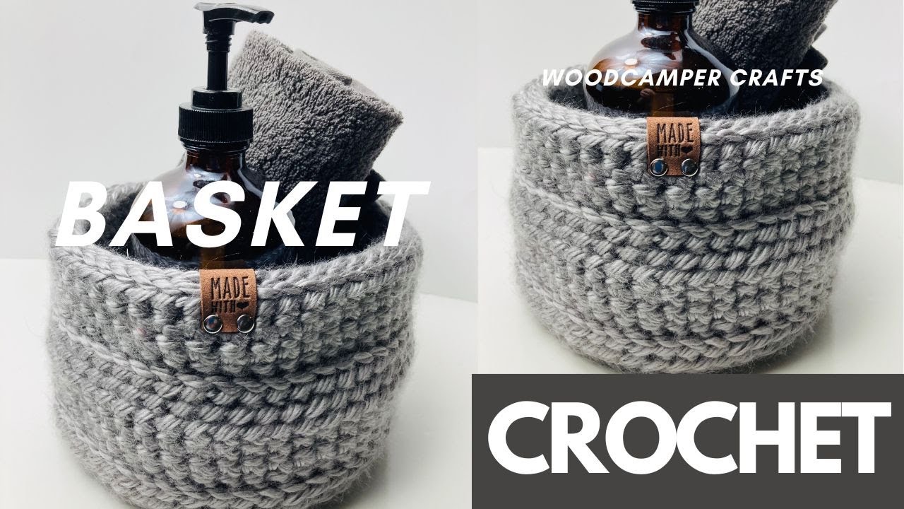 FREE CROCHET Pattern - The Bamfield Crochet Basket - Step by Step Tutorial