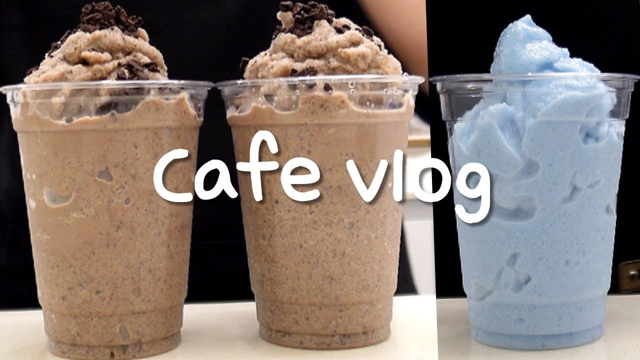 Cafe Vlogㅣ🍪쿠키앤크림 프라페와 소다스무디ㅣASMRㅣ카페브이로그ㅣ음료제조ㅣ4K
