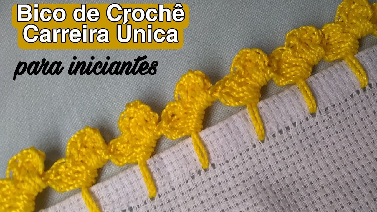 BICO DE CROCHÊ CARREIRA ÚNICA PARA INICIANTES #158
