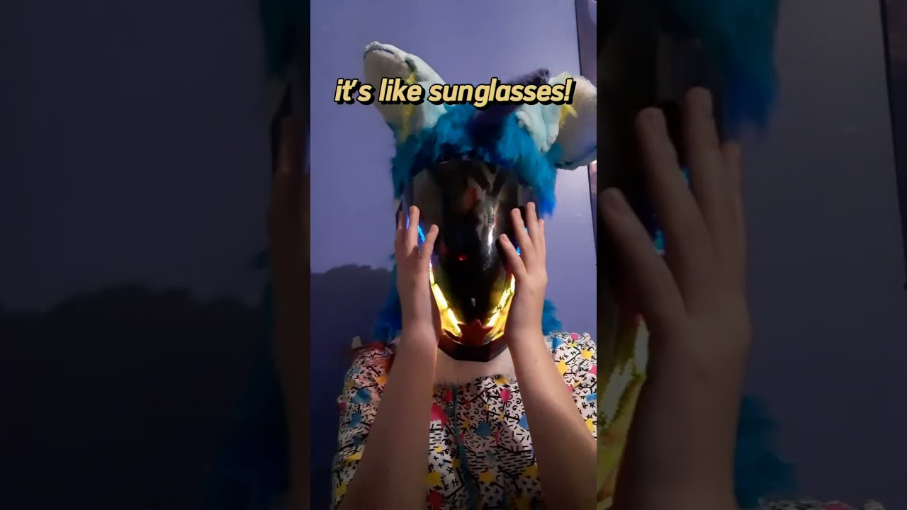 How I see in my protogen! #cosplay #fursuit #furry #protogen #protogenfursuit #trend #fursona #cute