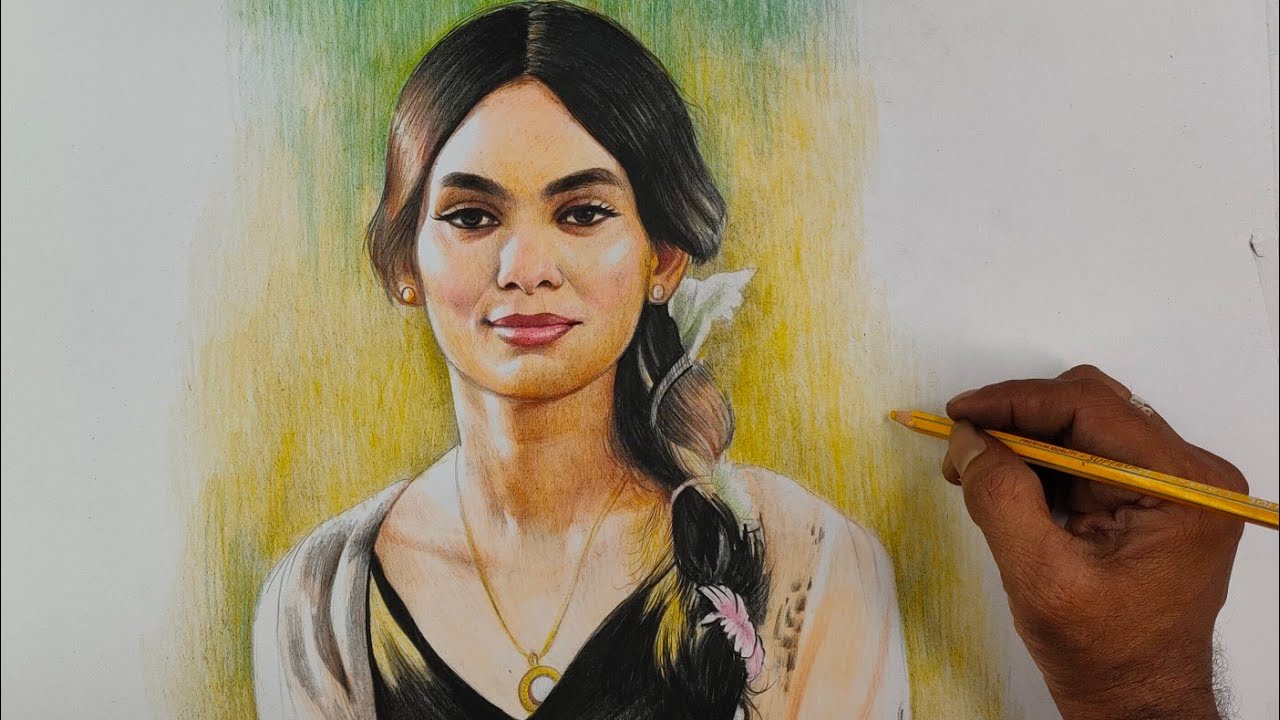 Dhee Color Pencil Drawing Video | Live Art Chennai