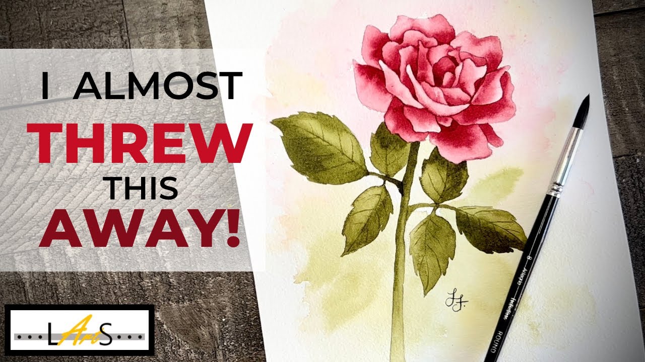 How to Paint a Rose! Rose Painting! Rose Flower! Rose Watercolor Painting! Rose!