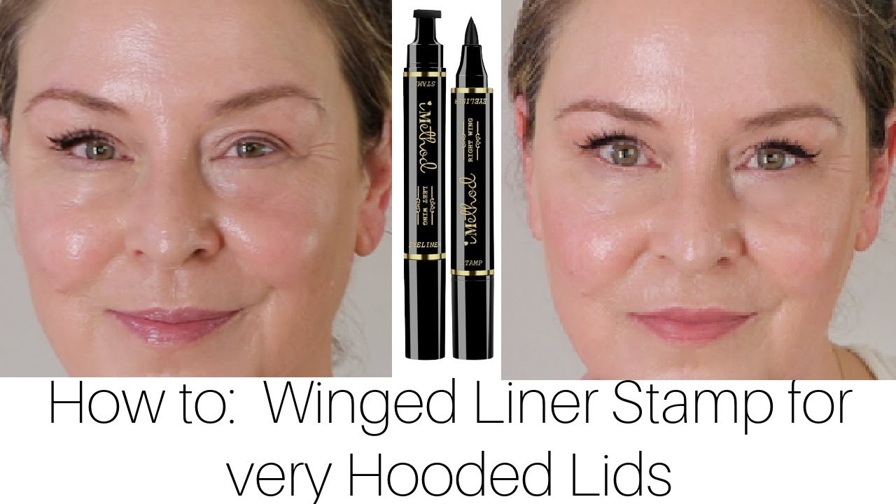 Winged Liner Stamp for Hooded Lids!  Making adjustments to use wing eyeliner 