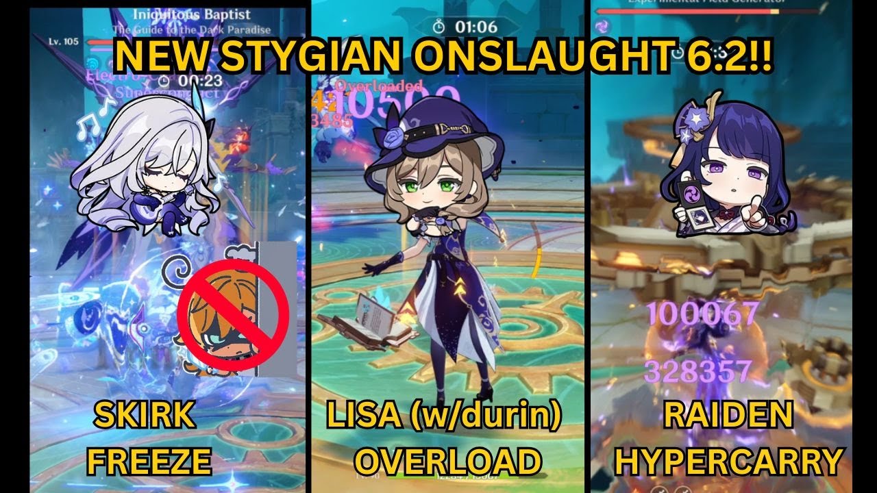 C0 Skirk & C5 Lisa & C2 Raiden Stygian Onslaught Fearless 6.2 (Luna III) - Genshin Impact
