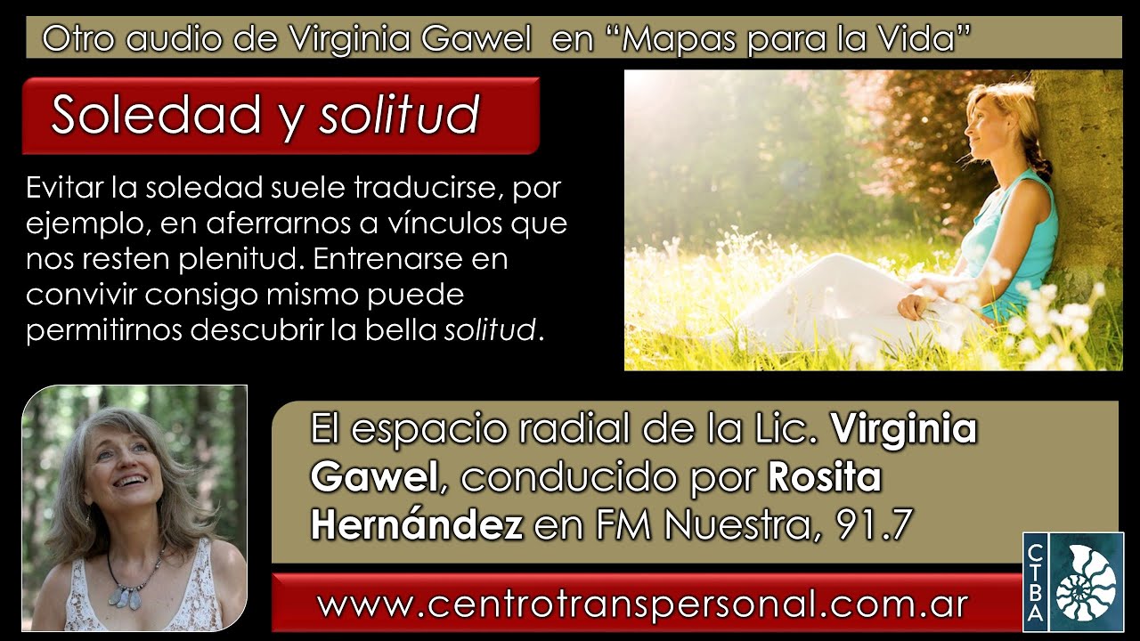Virginia Gawel: EL MIEDO A LA SOLEDAD