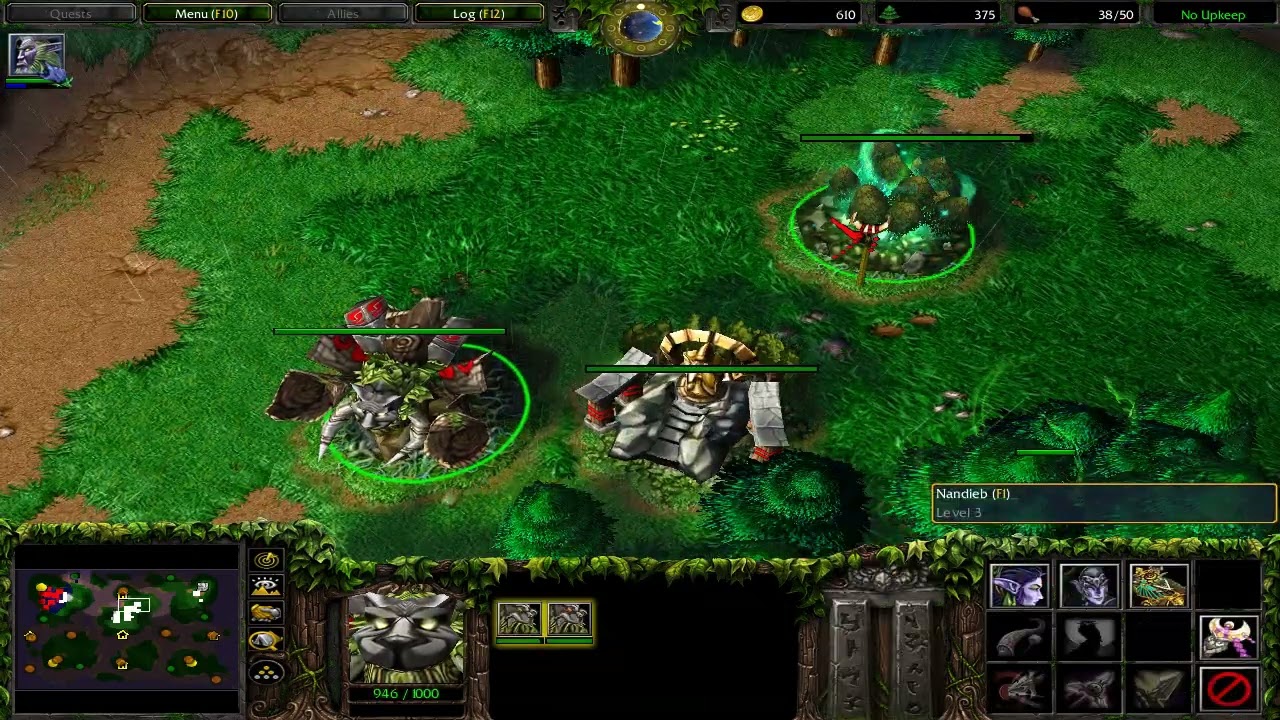 Night Elf vs Insane Undead │Warcraft III #1